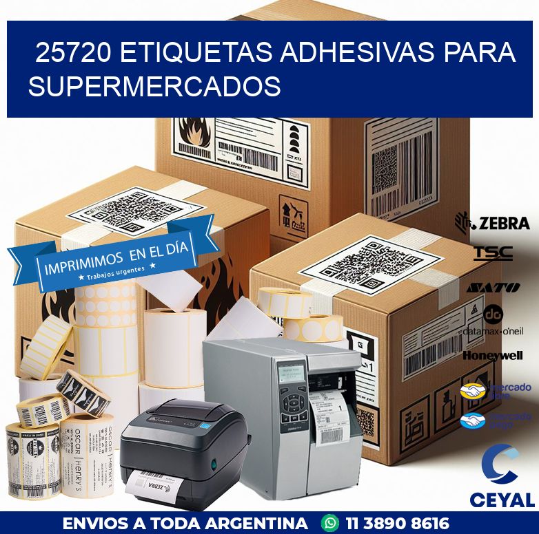 25720 ETIQUETAS ADHESIVAS PARA SUPERMERCADOS