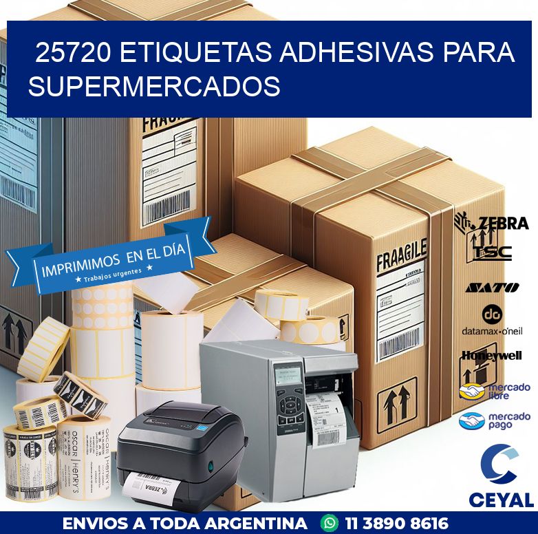 25720 ETIQUETAS ADHESIVAS PARA SUPERMERCADOS