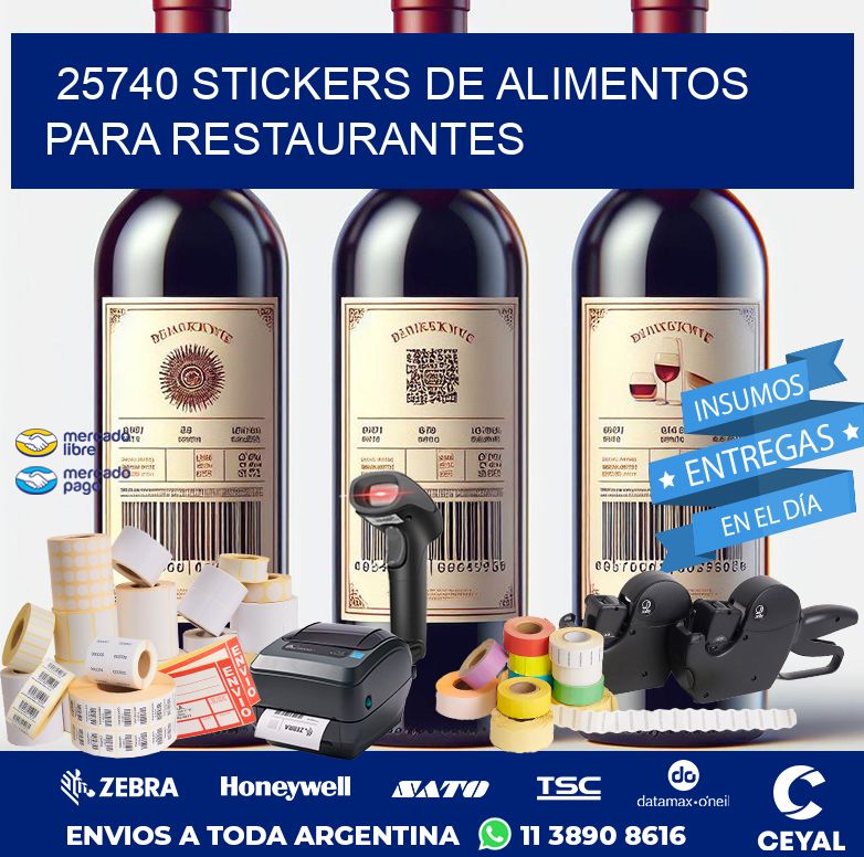 25740 STICKERS DE ALIMENTOS PARA RESTAURANTES