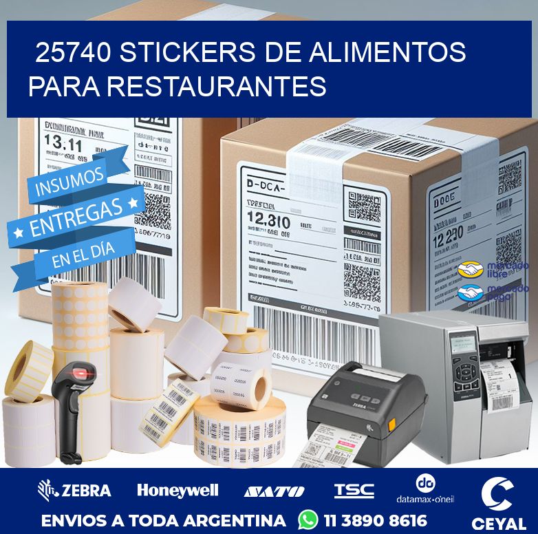 25740 STICKERS DE ALIMENTOS PARA RESTAURANTES