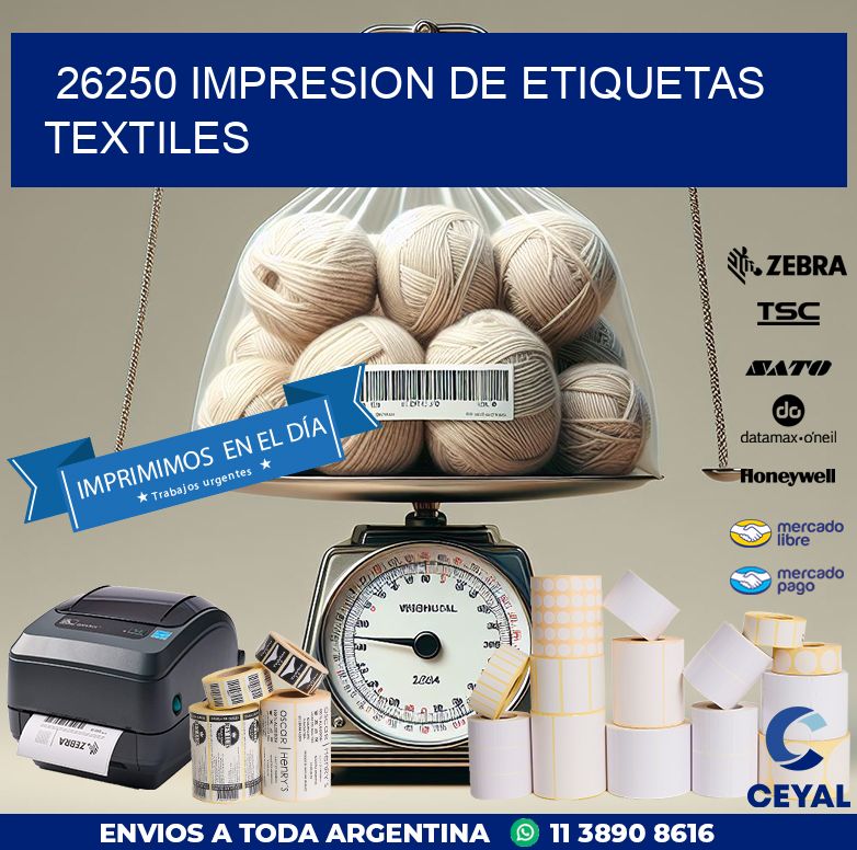 26250 IMPRESION DE ETIQUETAS TEXTILES
