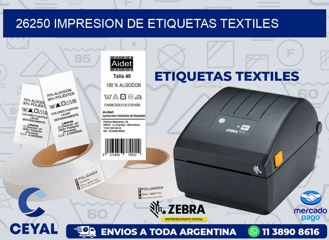 26250 IMPRESION DE ETIQUETAS TEXTILES