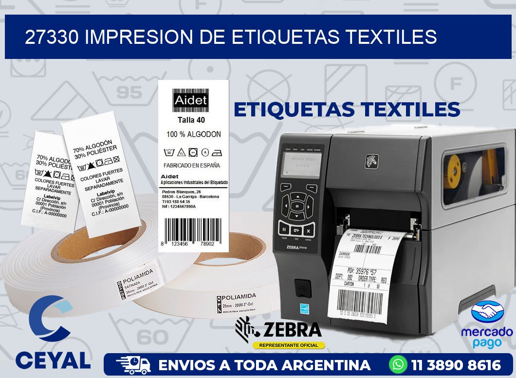 27330 IMPRESION DE ETIQUETAS TEXTILES