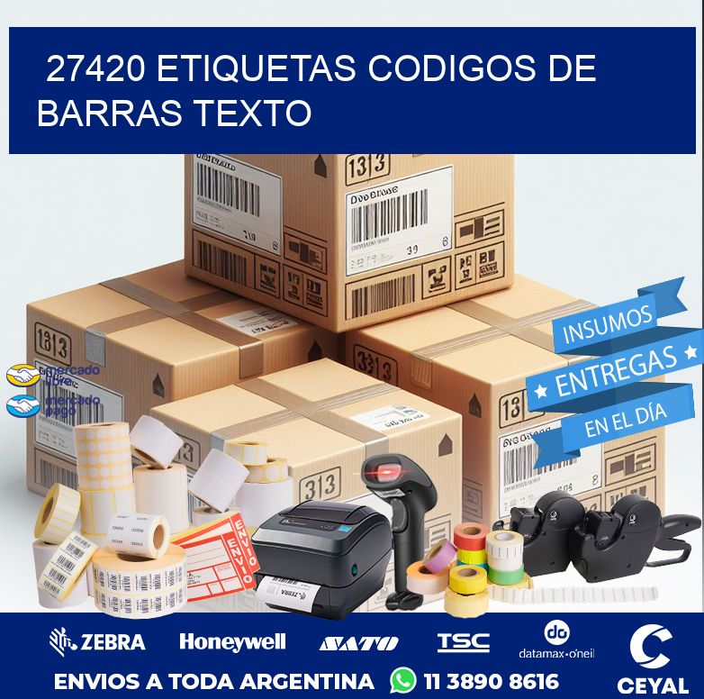 27420 ETIQUETAS CODIGOS DE BARRAS TEXTO