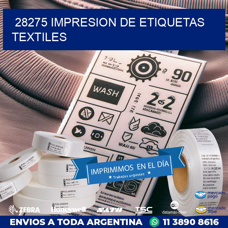 28275 IMPRESION DE ETIQUETAS TEXTILES