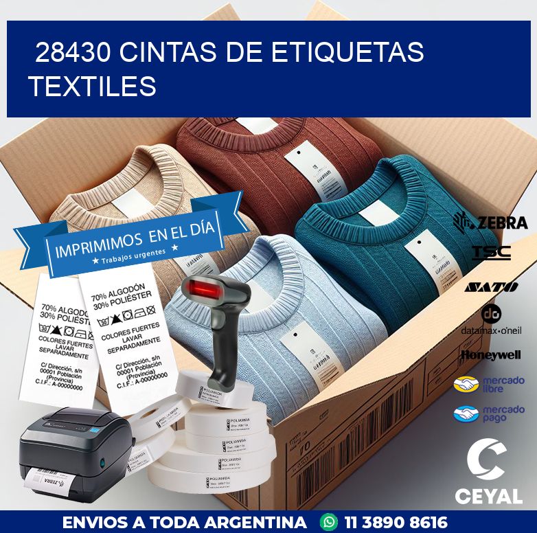 28430 CINTAS DE ETIQUETAS TEXTILES