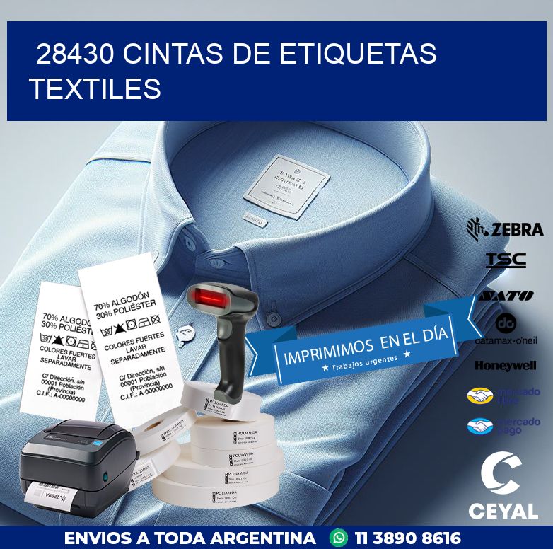 28430 CINTAS DE ETIQUETAS TEXTILES