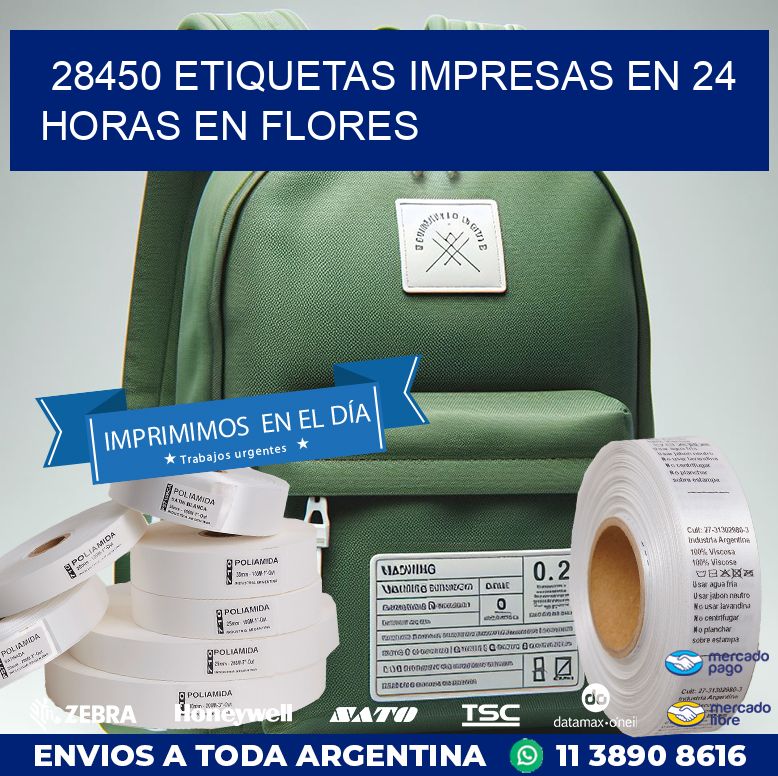 28450 ETIQUETAS IMPRESAS EN 24 HORAS EN FLORES