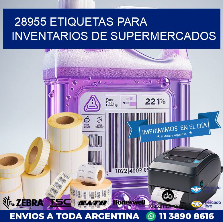 28955 ETIQUETAS PARA INVENTARIOS DE SUPERMERCADOS
