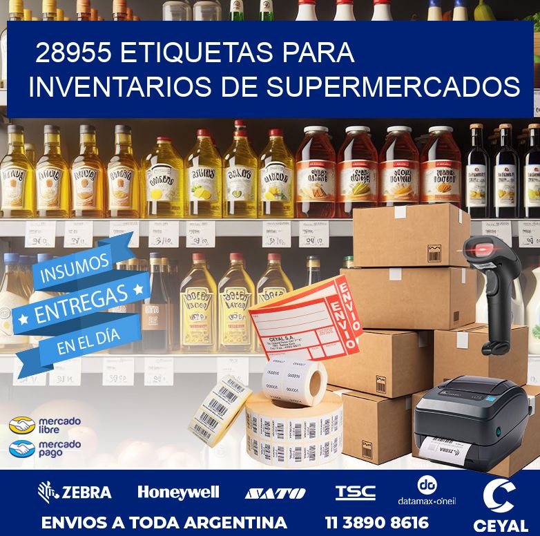 28955 ETIQUETAS PARA INVENTARIOS DE SUPERMERCADOS