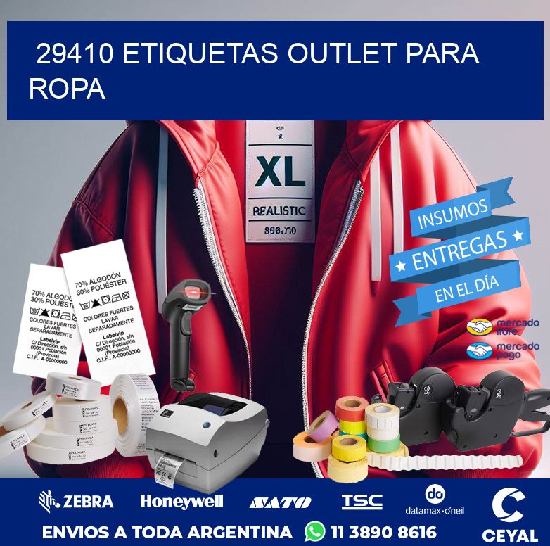 29410 ETIQUETAS OUTLET PARA ROPA