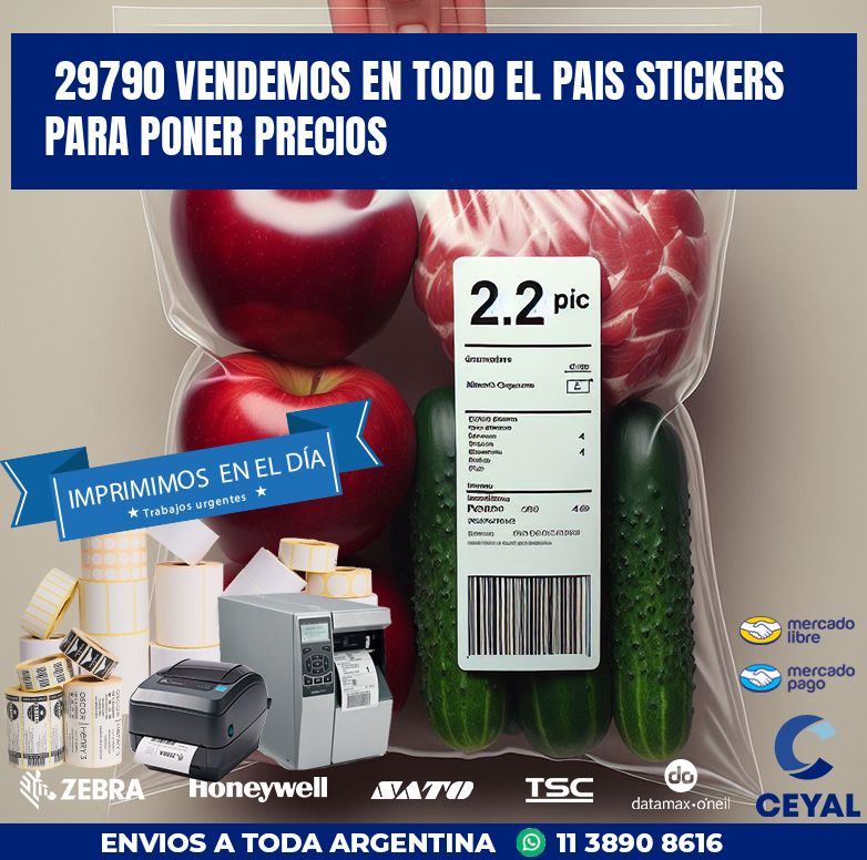 29790 VENDEMOS EN TODO EL PAIS STICKERS PARA PONER PRECIOS