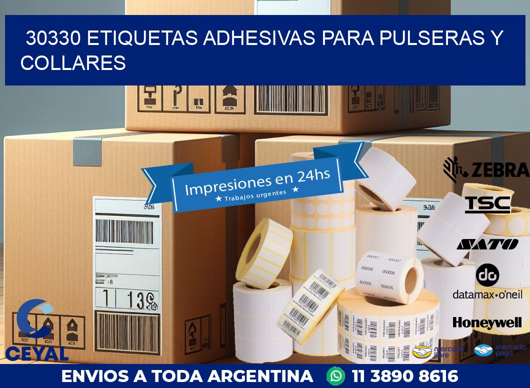 30330 ETIQUETAS ADHESIVAS PARA PULSERAS Y COLLARES