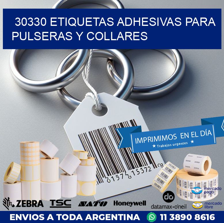 30330 ETIQUETAS ADHESIVAS PARA PULSERAS Y COLLARES