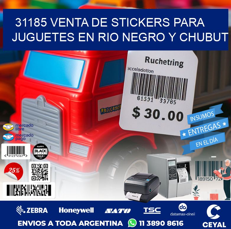 31185 VENTA DE STICKERS PARA JUGUETES EN RIO NEGRO Y CHUBUT