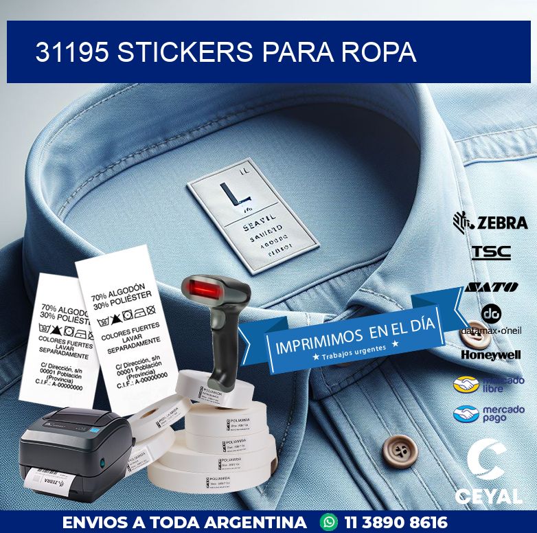 31195 STICKERS PARA ROPA