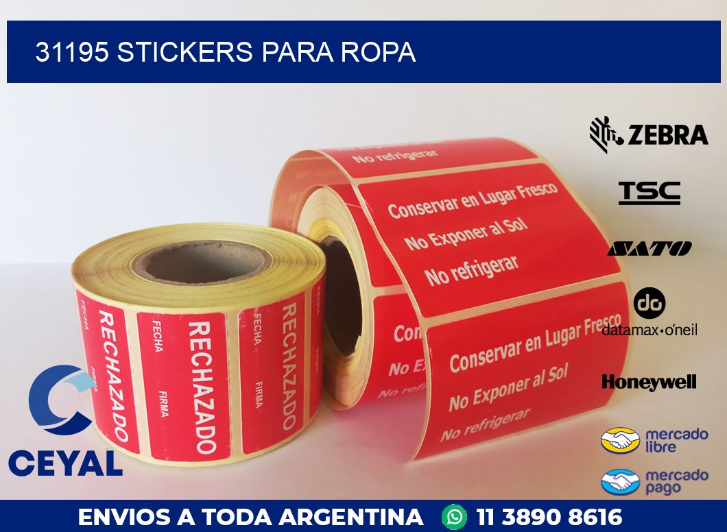 31195 STICKERS PARA ROPA