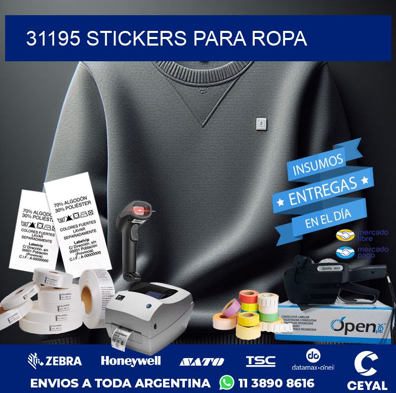 31195 STICKERS PARA ROPA