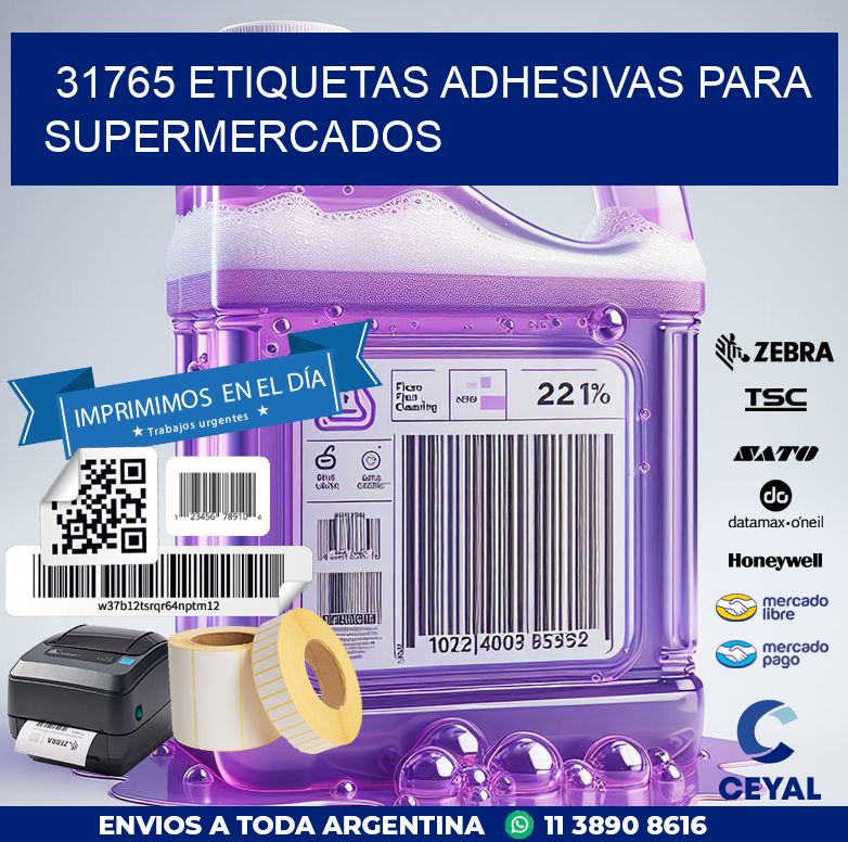 31765 ETIQUETAS ADHESIVAS PARA SUPERMERCADOS