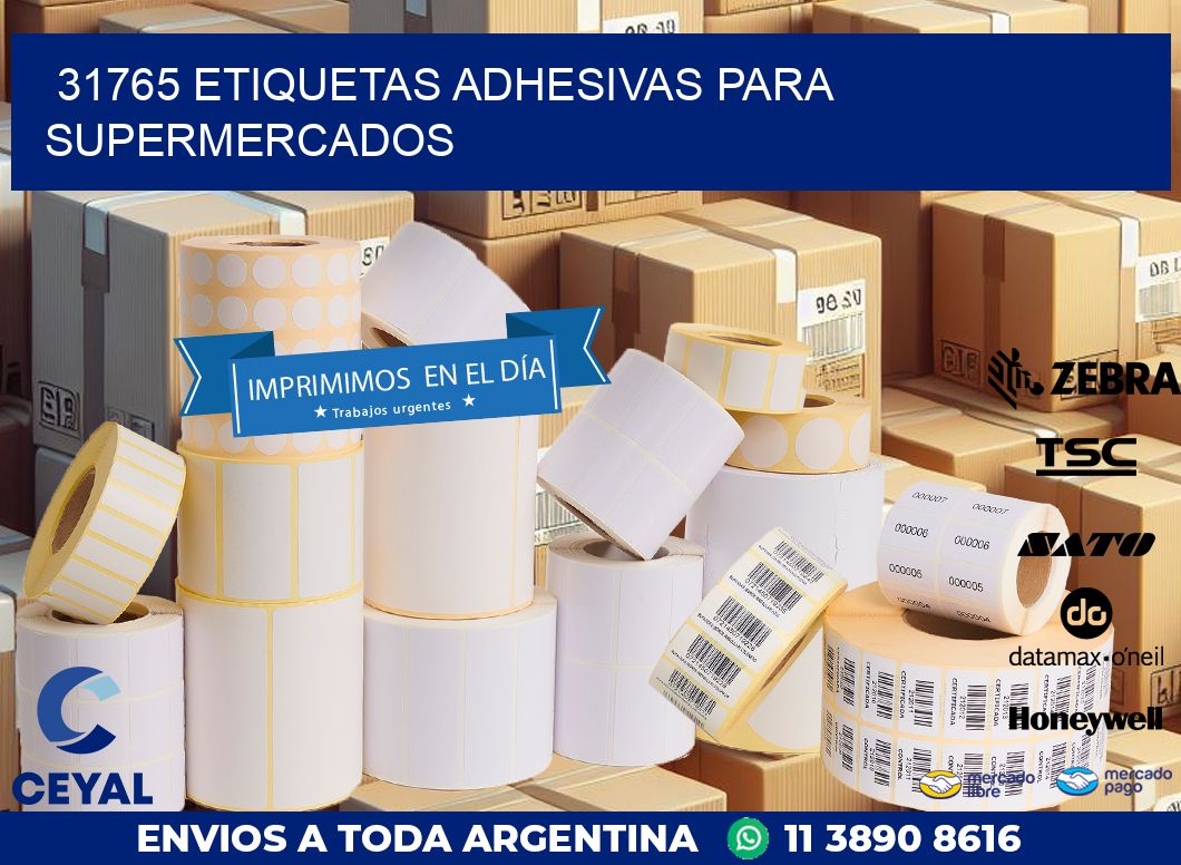 31765 ETIQUETAS ADHESIVAS PARA SUPERMERCADOS
