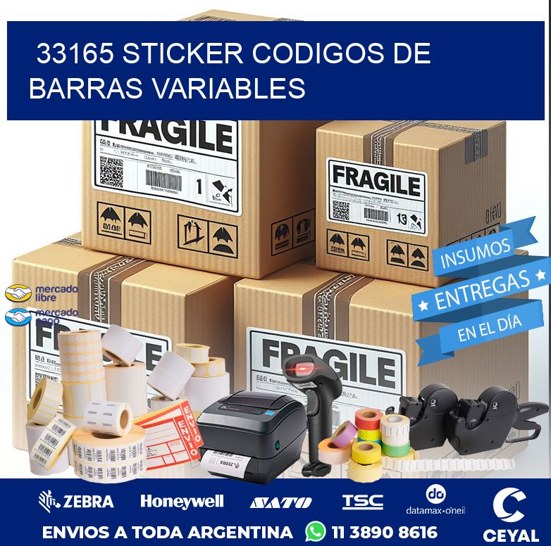 33165 STICKER CODIGOS DE BARRAS VARIABLES