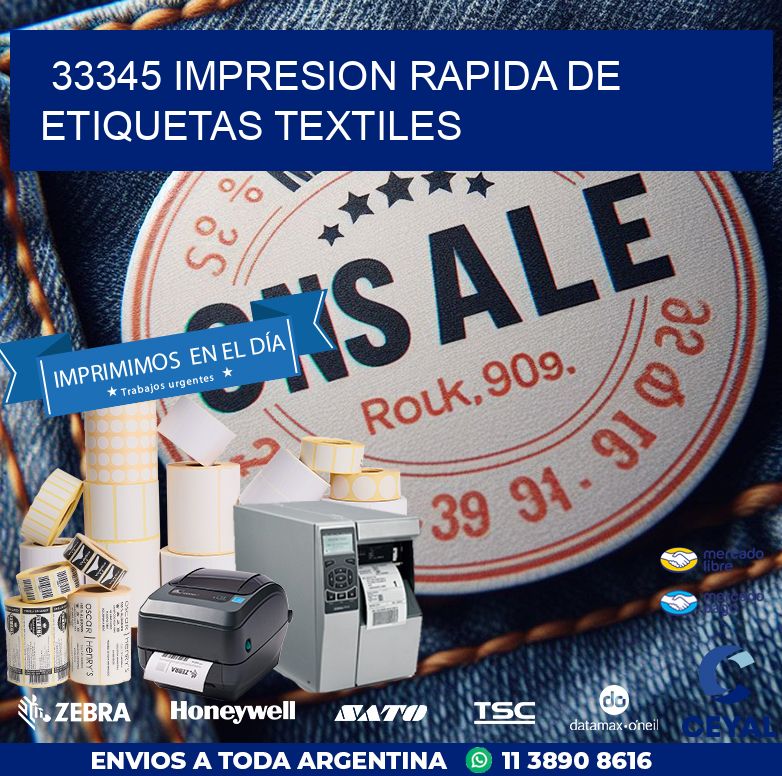 33345 IMPRESION RAPIDA DE ETIQUETAS TEXTILES