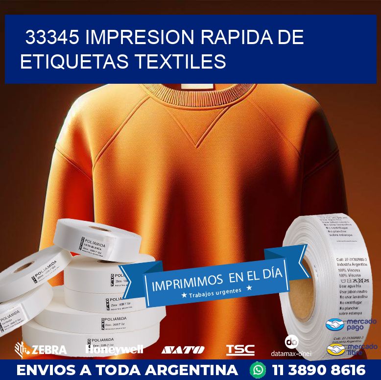 33345 IMPRESION RAPIDA DE ETIQUETAS TEXTILES