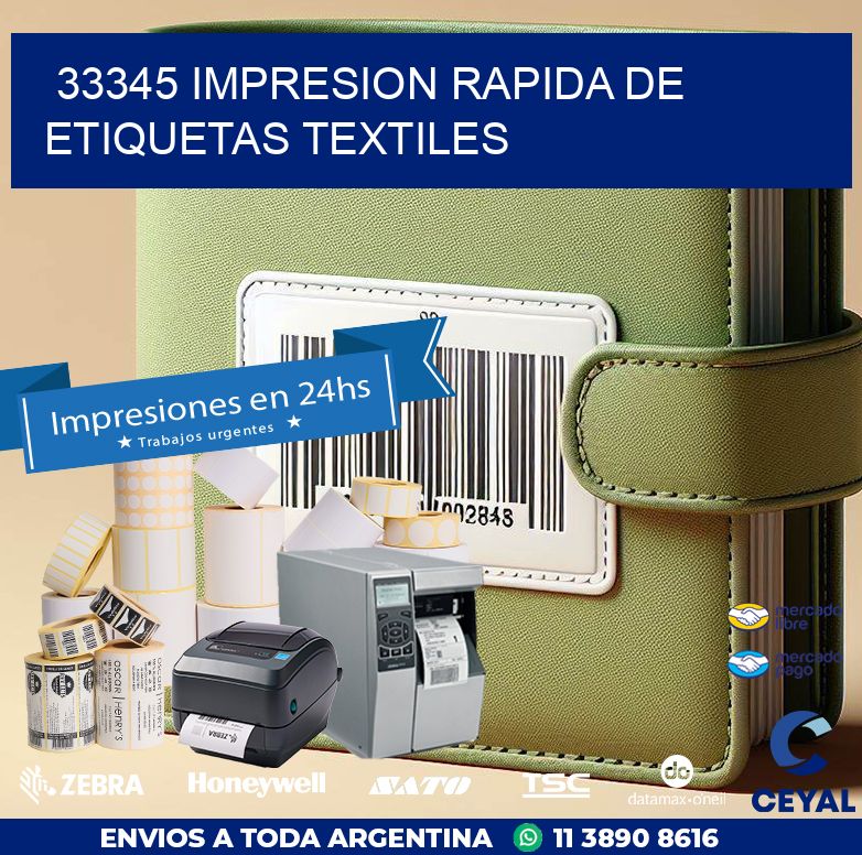 33345 IMPRESION RAPIDA DE ETIQUETAS TEXTILES