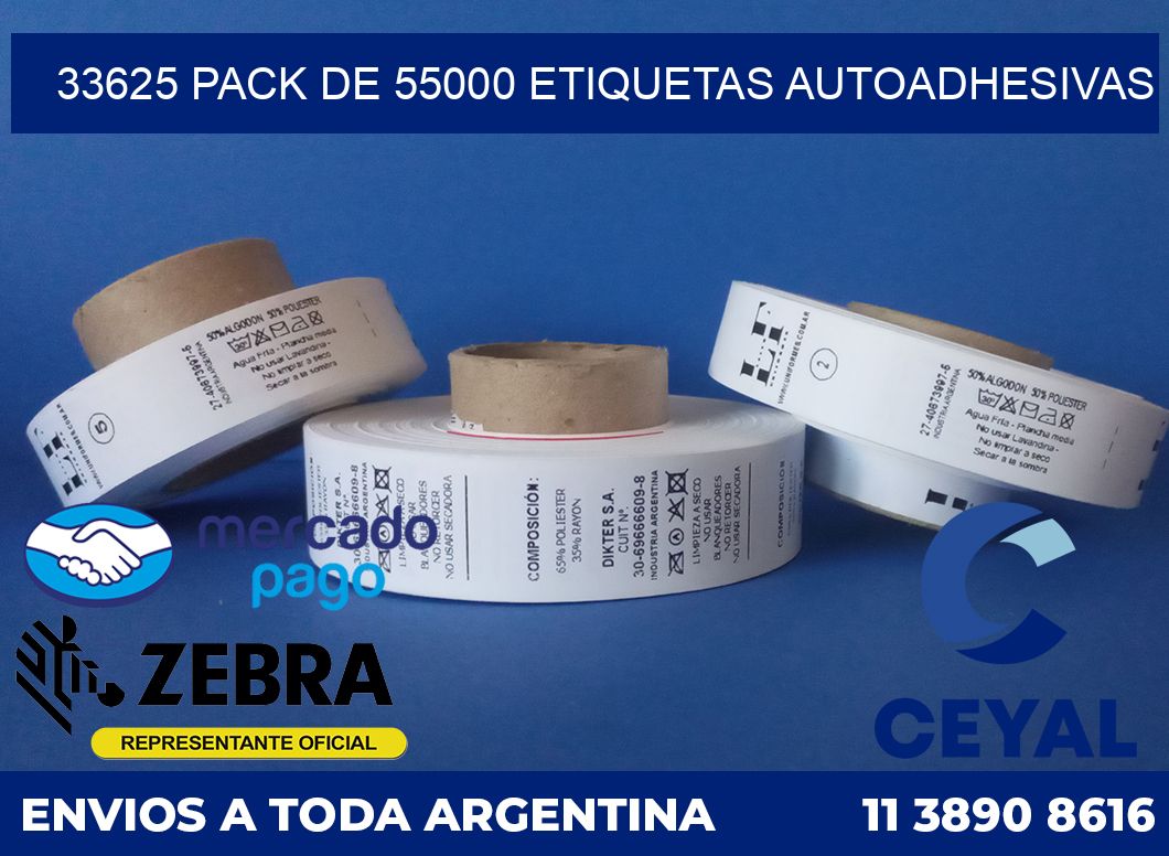 33625 PACK DE 55000 ETIQUETAS AUTOADHESIVAS