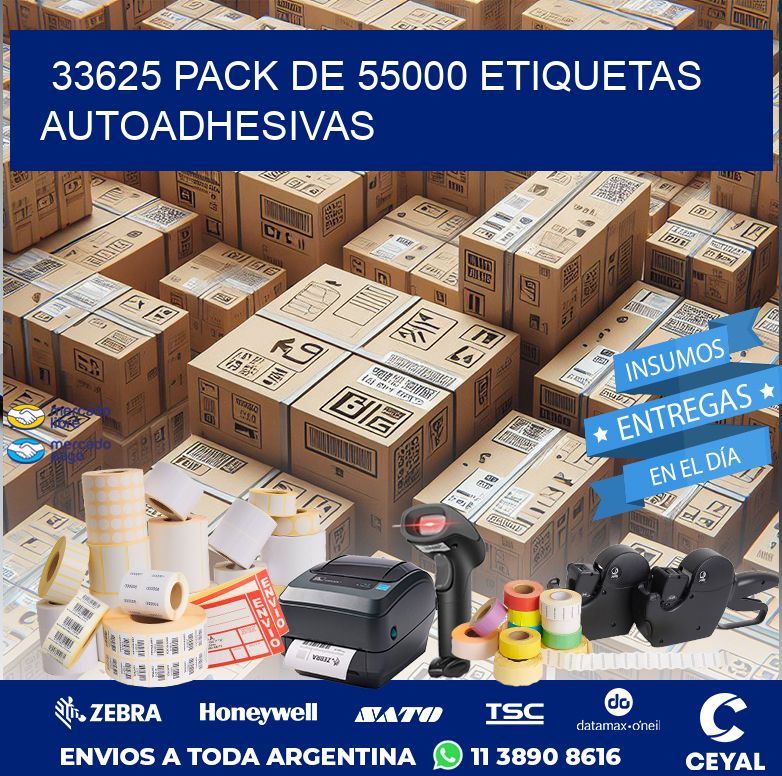 33625 PACK DE 55000 ETIQUETAS AUTOADHESIVAS