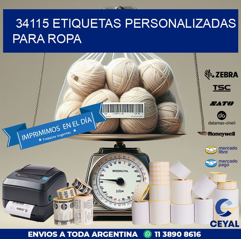 34115 ETIQUETAS PERSONALIZADAS PARA ROPA