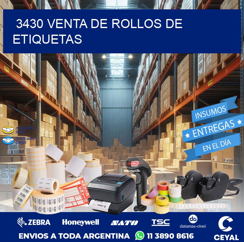 3430 VENTA DE ROLLOS DE ETIQUETAS
