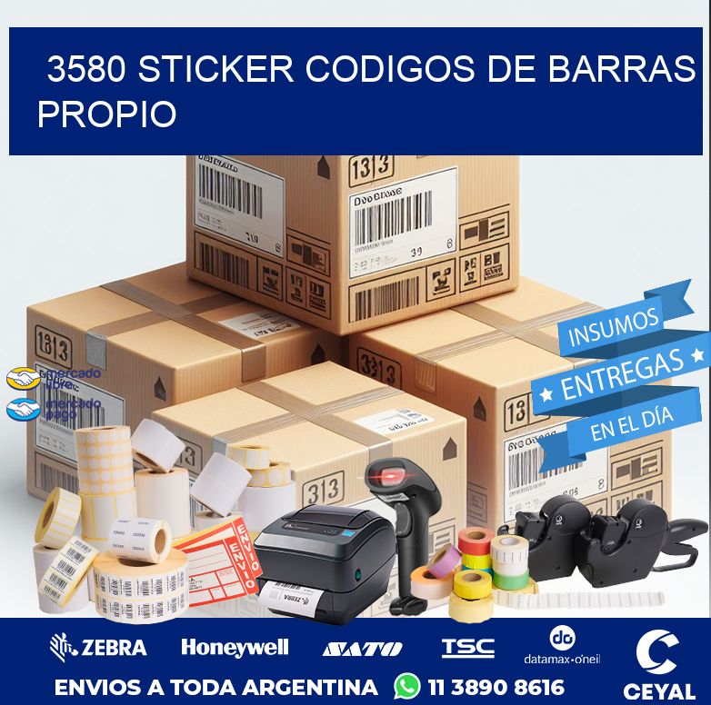 3580 STICKER CODIGOS DE BARRAS PROPIO