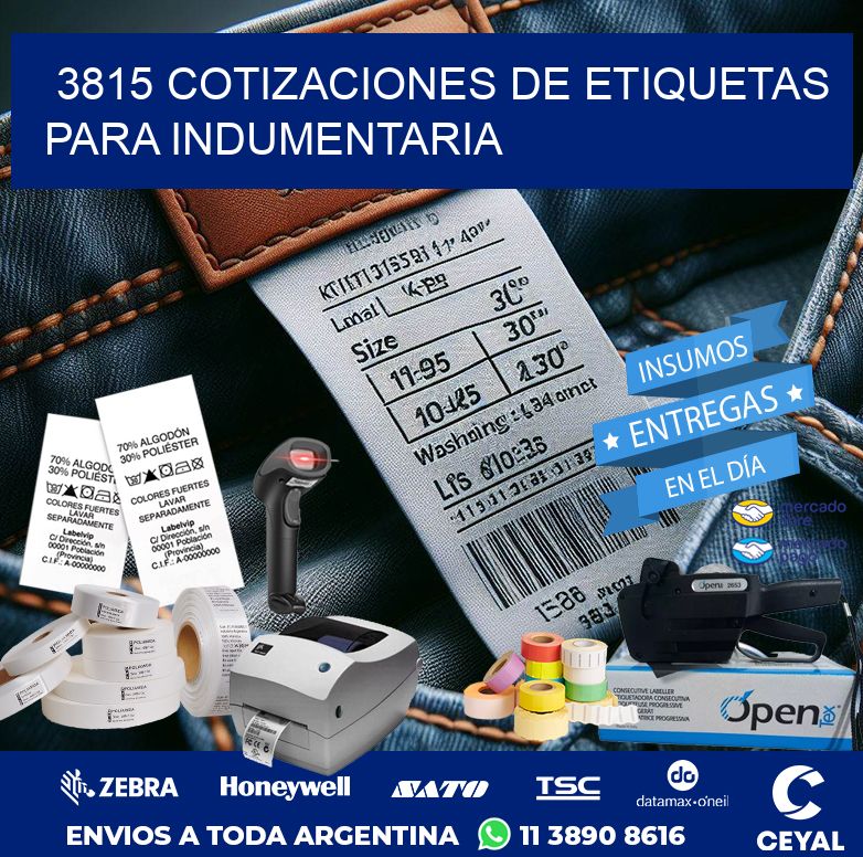 3815 COTIZACIONES DE ETIQUETAS PARA INDUMENTARIA