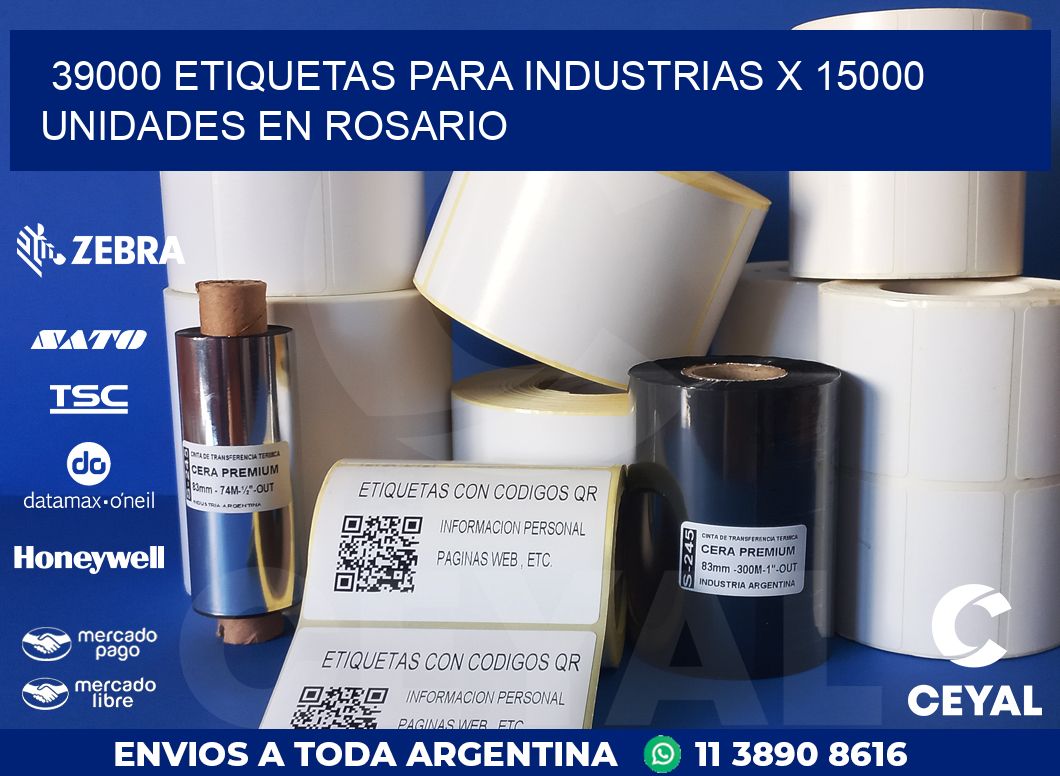 39000 ETIQUETAS PARA INDUSTRIAS x 15000 UNIDADES EN ROSARIO