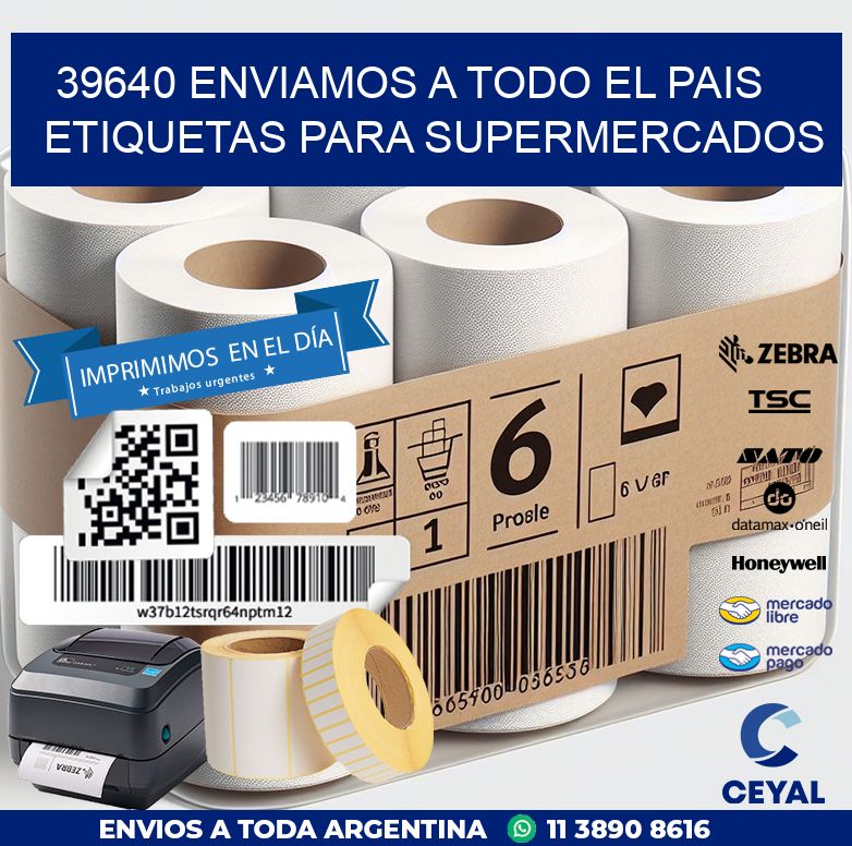 39640 ENVIAMOS A TODO EL PAIS ETIQUETAS PARA SUPERMERCADOS