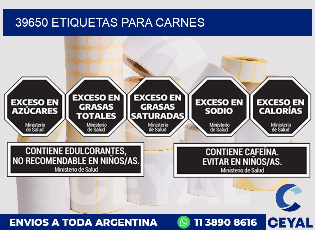 39650 ETIQUETAS PARA CARNES