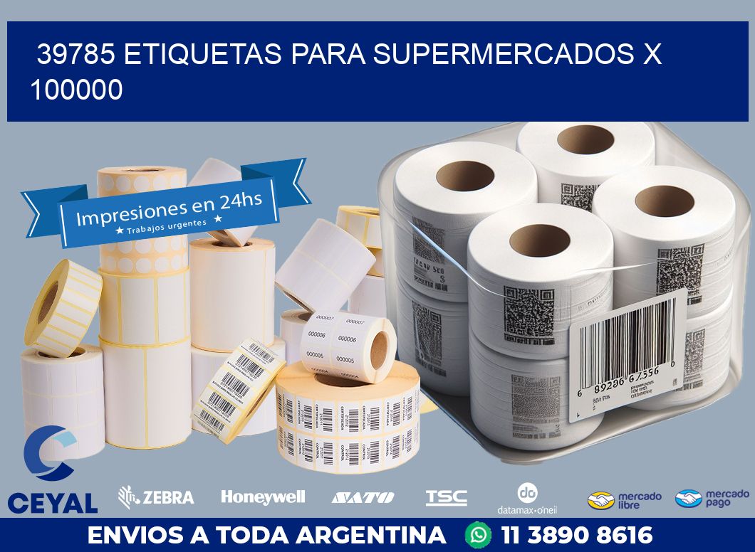 39785 ETIQUETAS PARA SUPERMERCADOS X 100000