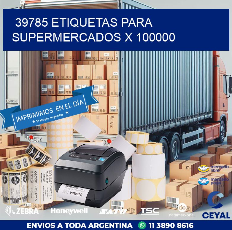 39785 ETIQUETAS PARA SUPERMERCADOS X 100000