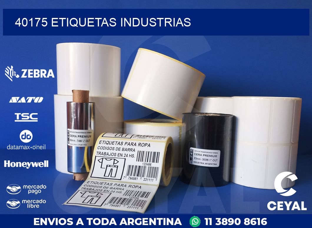 40175 ETIQUETAS INDUSTRIAS