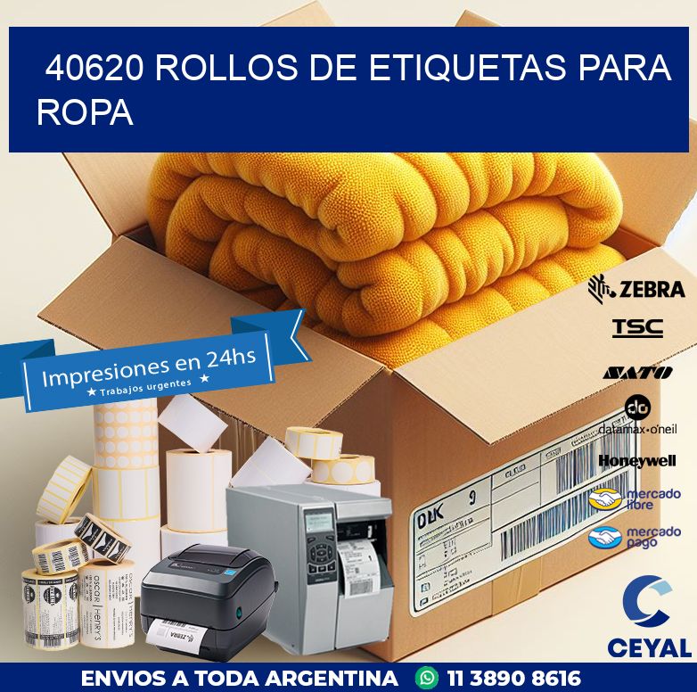 40620 ROLLOS DE ETIQUETAS PARA ROPA