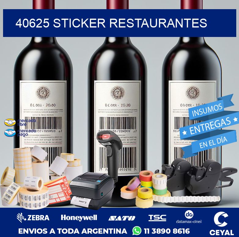 40625 STICKER RESTAURANTES