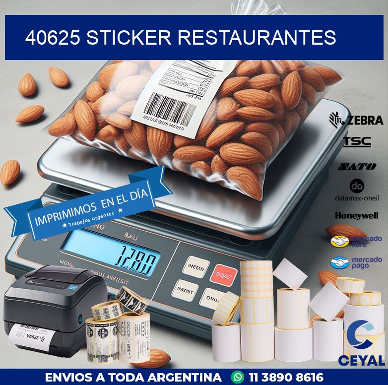40625 STICKER RESTAURANTES