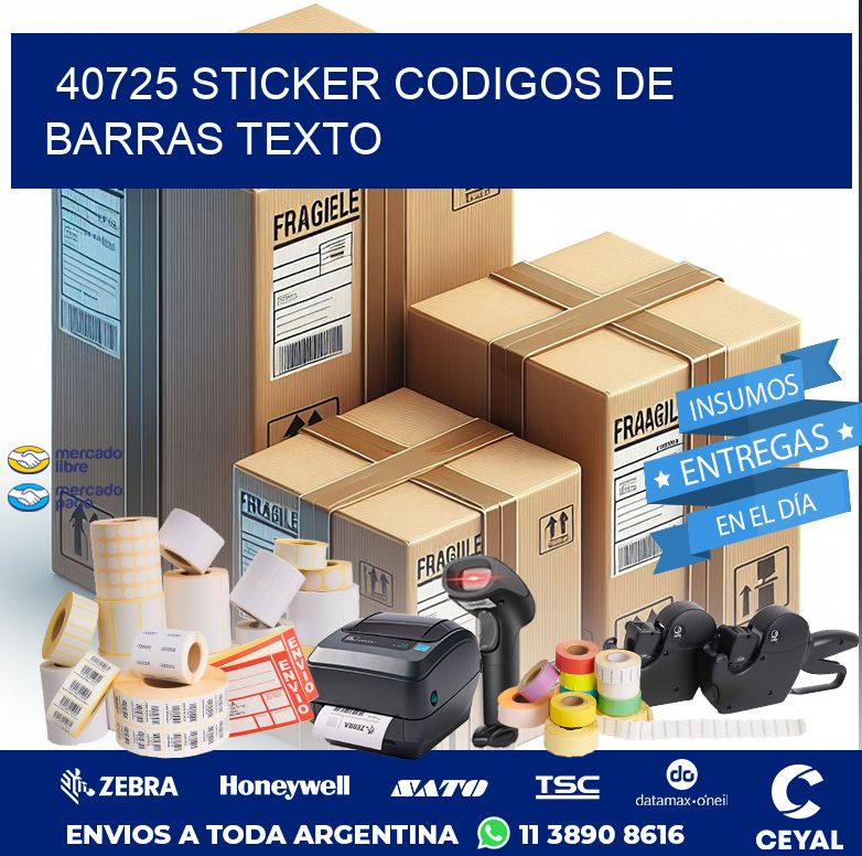 40725 STICKER CODIGOS DE BARRAS TEXTO
