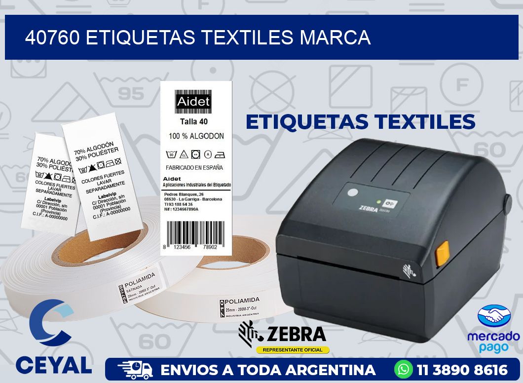40760 ETIQUETAS TEXTILES MARCA
