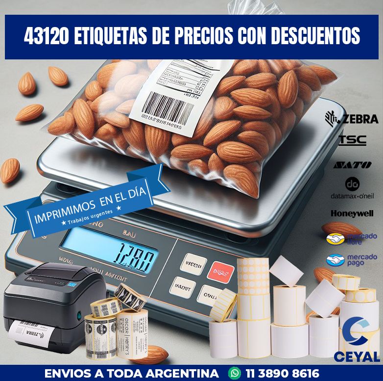 43120 ETIQUETAS DE PRECIOS CON DESCUENTOS