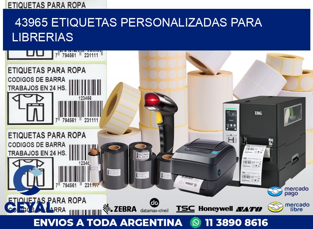 43965 ETIQUETAS PERSONALIZADAS PARA LIBRERIAS