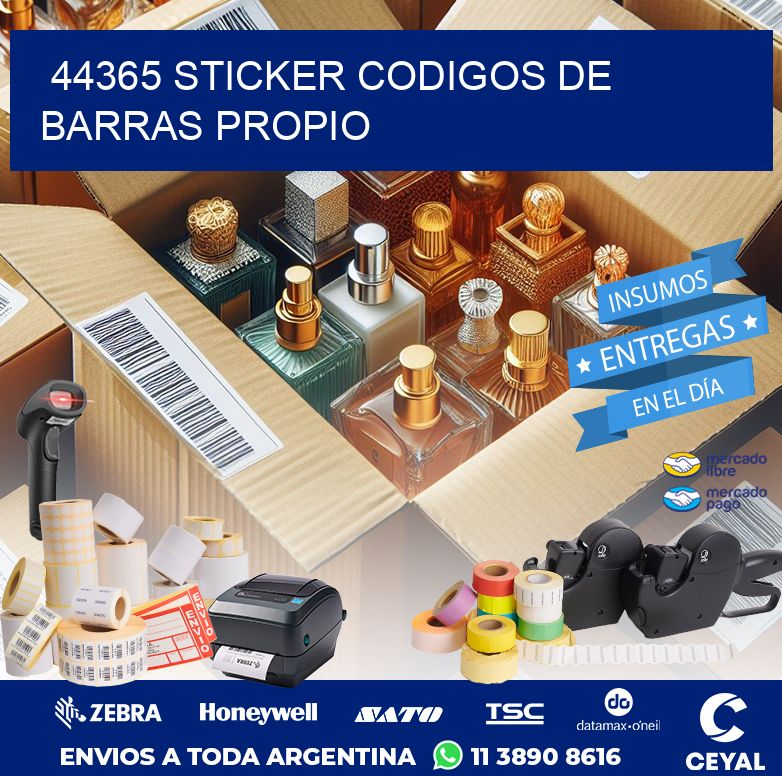 44365 STICKER CODIGOS DE BARRAS PROPIO