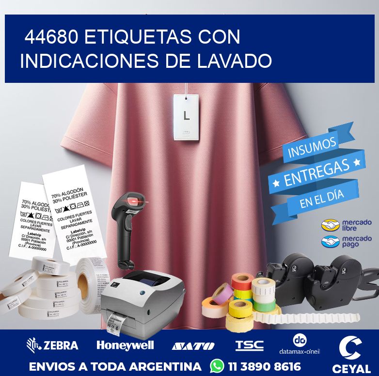 44680 ETIQUETAS CON INDICACIONES DE LAVADO