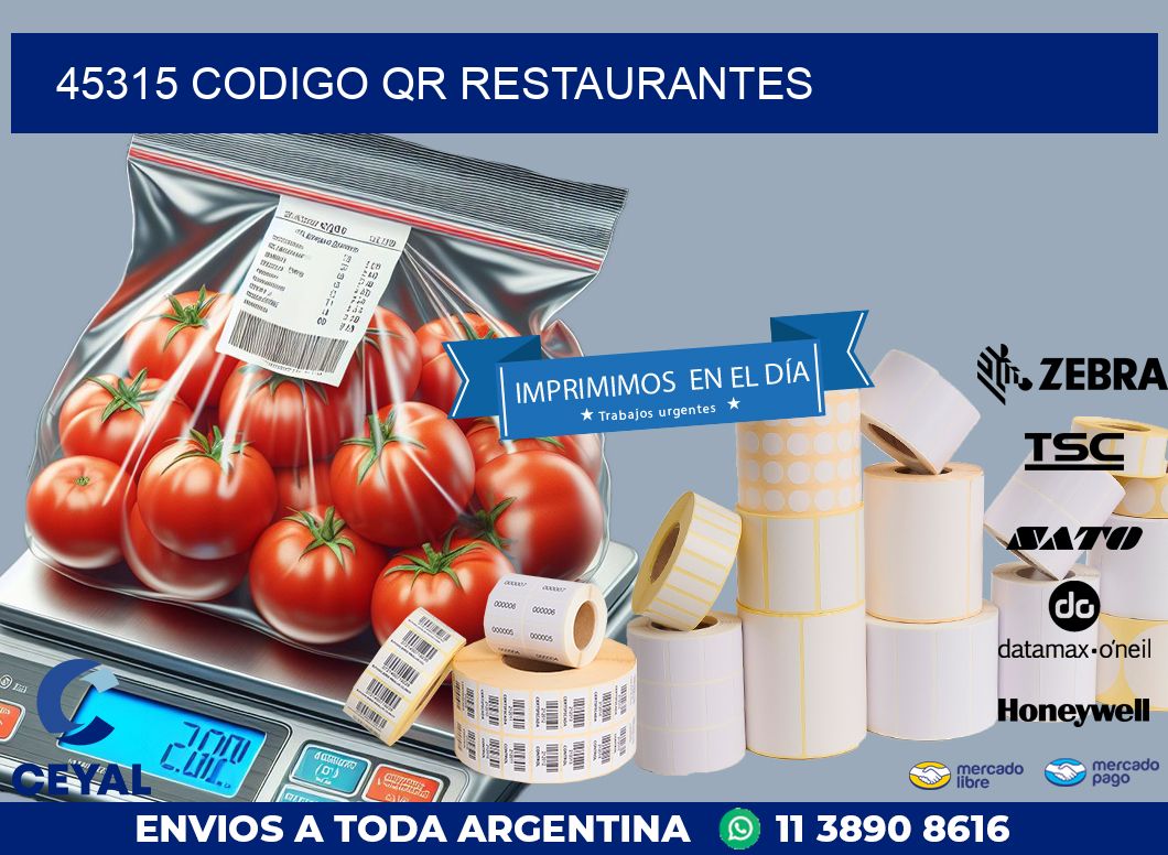 45315 CODIGO QR RESTAURANTES